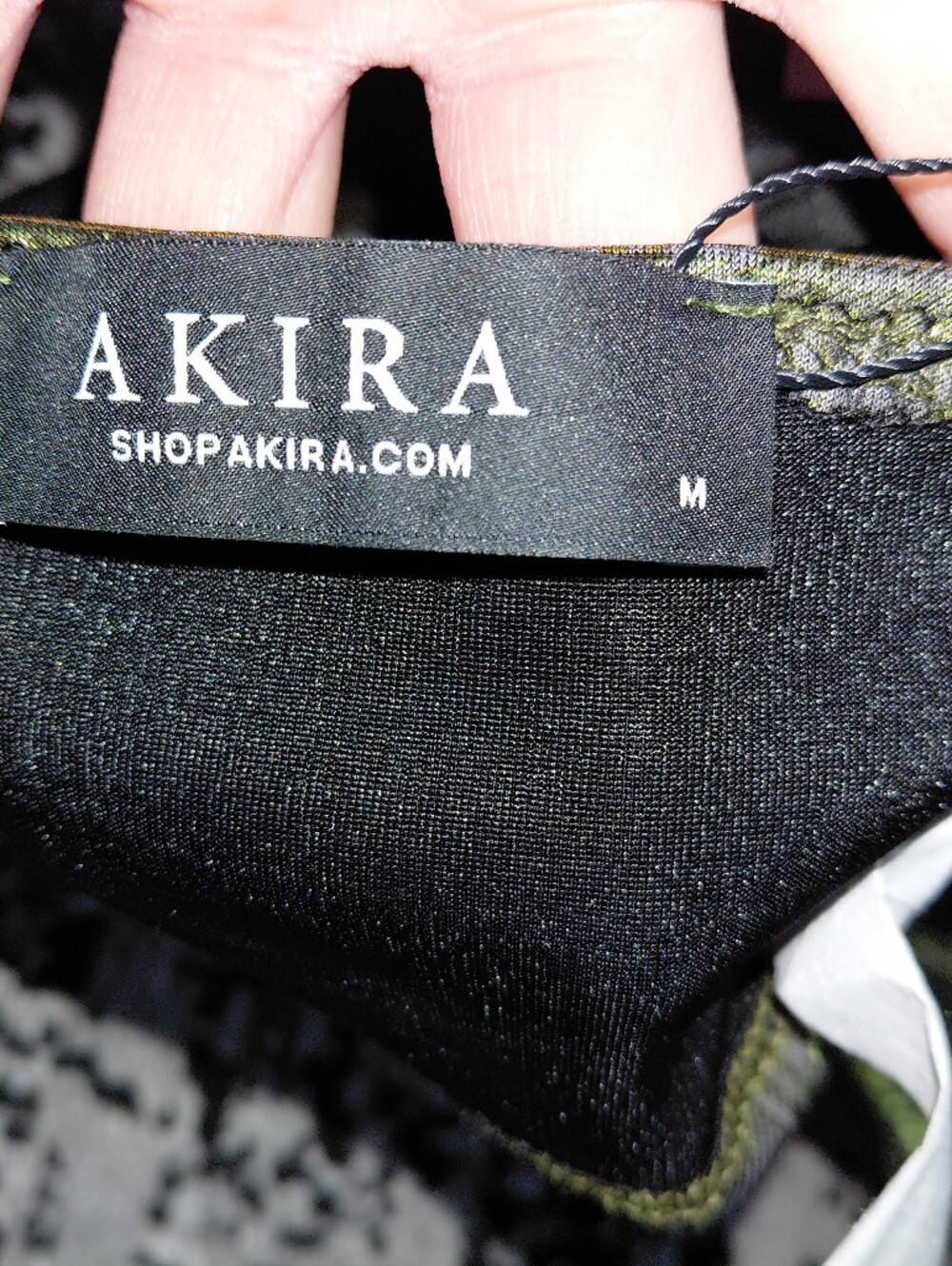 AKIRA Taylor Metallic Halter Top NWT M Green Plaid Shimmer Y2K Clubwear Party CC - Picture 12 of 13